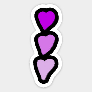 Valentines Day Three Pink Hearts Magnet