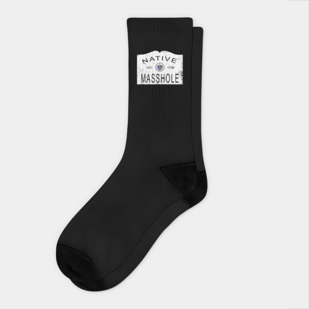 Native masshole massachusetts ma 1788 vintage Socks by James Bates
