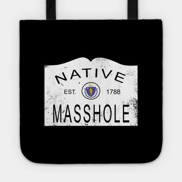 Native masshole massachusetts ma 1788 vintage Tote by James Bates