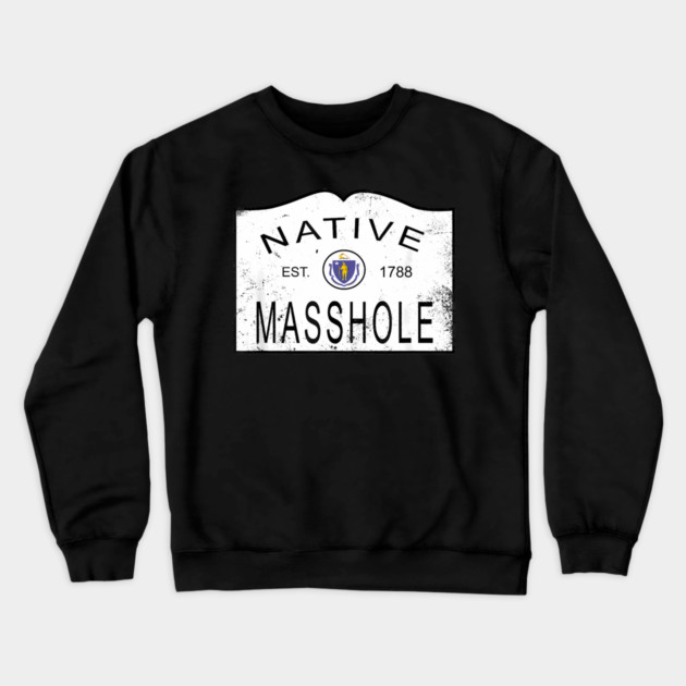 Native masshole massachusetts ma 1788 vintage Crewneck Sweatshirt by James Bates