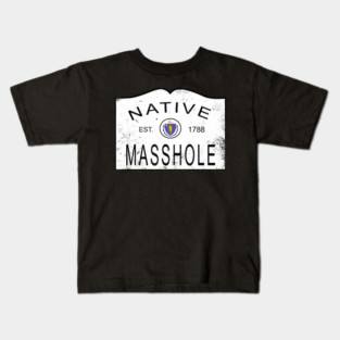 Native masshole massachusetts ma 1788 vintage Kids T-Shirt
