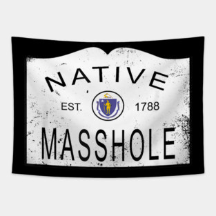 Native masshole massachusetts ma 1788 vintage Tapestry