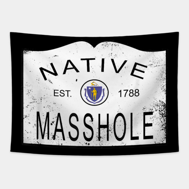 Native masshole massachusetts ma 1788 vintage Tapestry by James Bates