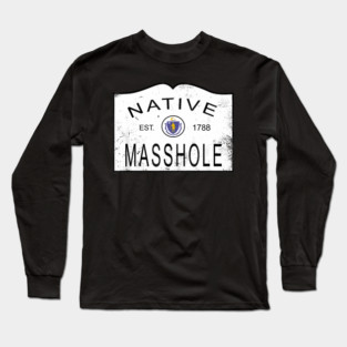 Native masshole massachusetts ma 1788 vintage Long Sleeve T-Shirt