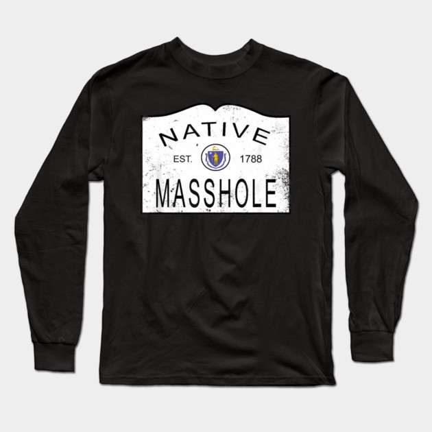 Native masshole massachusetts ma 1788 vintage Long Sleeve T-Shirt by James Bates