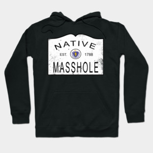 Native masshole massachusetts ma 1788 vintage Hoodie