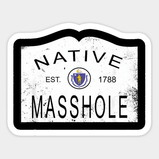 Native masshole massachusetts ma 1788 vintage Magnet by James Bates