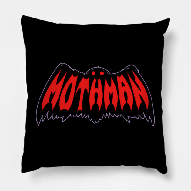 Mothman Red Pillow by James Bates