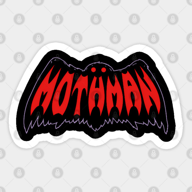 Mothman Red Sticker by James Bates