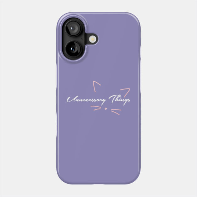 Unnecessary Things - Cursive VII Phone Case by Lou Johnson