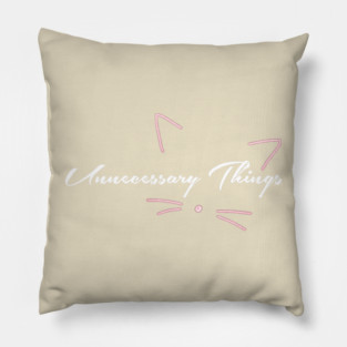Unnecessary Things - Cursive VII Pillow