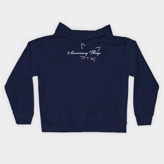 Unnecessary Things - Cursive VII Kids Hoodie by Lou Johnson