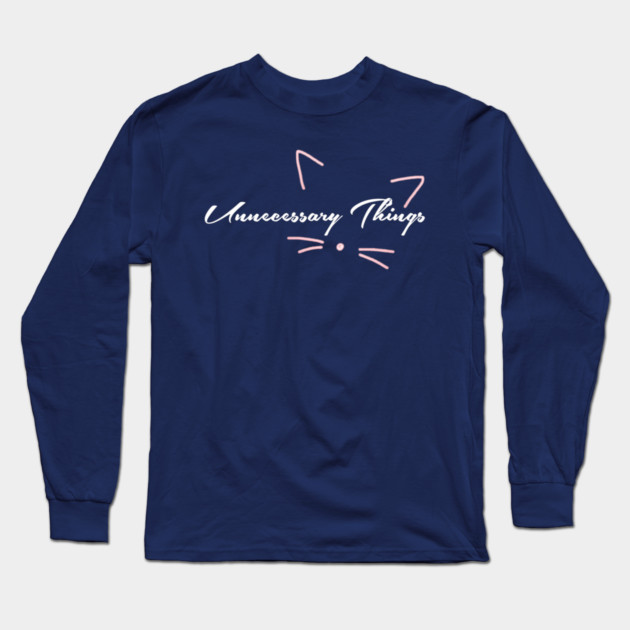 Unnecessary Things - Cursive VII Long Sleeve T-Shirt by Lou Johnson