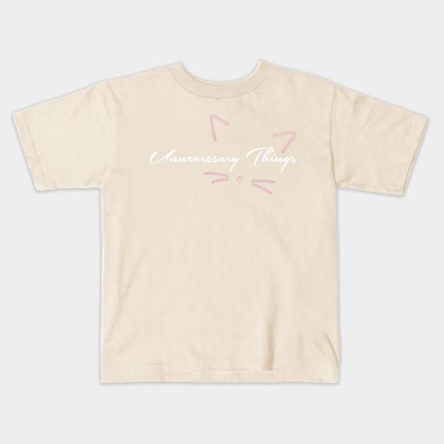 Unnecessary Things - Cursive VII Kids T-Shirt by Lou Johnson