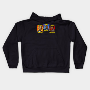 Heart, Mind, Soul Icons: Mandela, Martin, Malcolm Comic Art Kids Hoodie