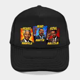 Heart, Mind, Soul Icons: Mandela, Martin, Malcolm Comic Art Hat