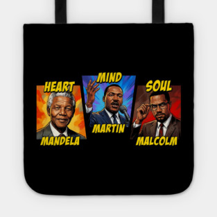 Heart, Mind, Soul Icons: Mandela, Martin, Malcolm Comic Art Tote