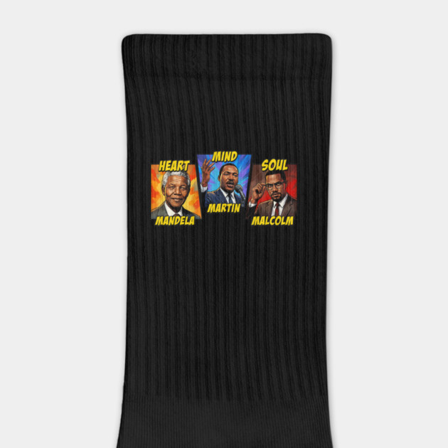 Heart, Mind, Soul Icons: Mandela, Martin, Malcolm Comic Art by UrbanLifeApparel