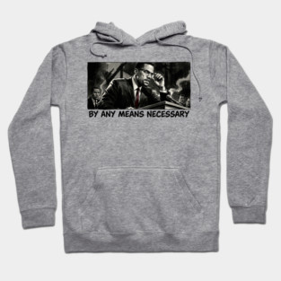 Malcolm X: By Any Means Necessary - Noir Comic Art Hoodie