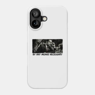 Malcolm X: By Any Means Necessary - Noir Comic Art Phone Case