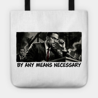Malcolm X: By Any Means Necessary - Noir Comic Art Tote