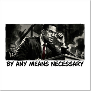 Malcolm X: By Any Means Necessary - Noir Comic Art Posters and Art