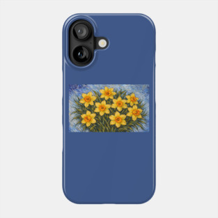 Post-Impressionist Daffodils – Expressive Yellow Spring Florals Phone Case