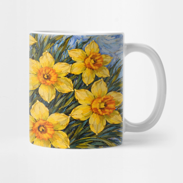 Post-Impressionist Daffodils – Expressive Yellow Spring Florals by DonWillisJrArt