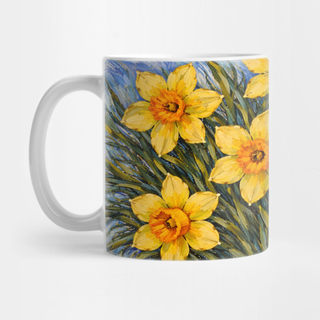 Post-Impressionist Daffodils – Expressive Yellow Spring Florals by DonWillisJrArt