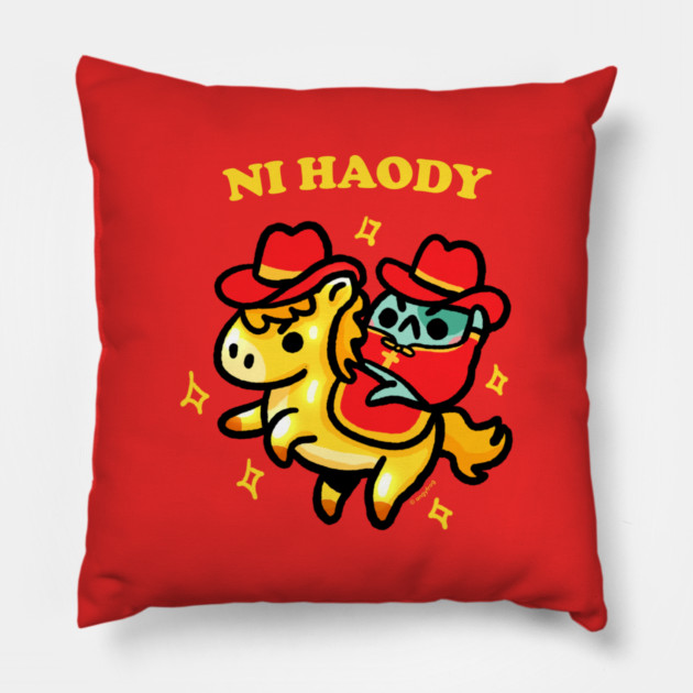 ni haody Pillow by angyfrog