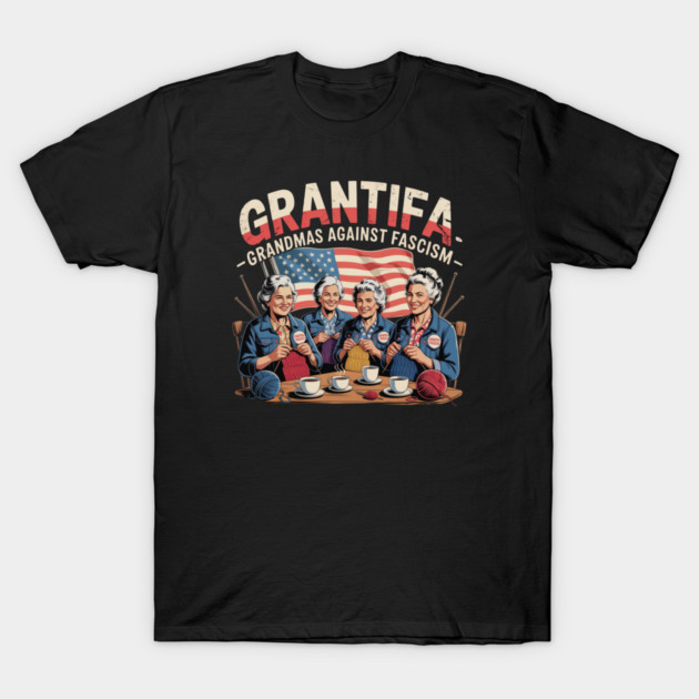 Grantifa — Grandmas Against Fascism T-Shirt by Charles's Store 8