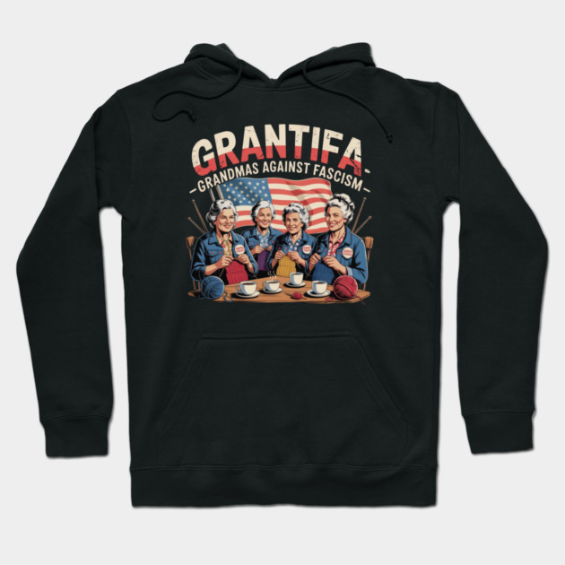 Grantifa — Grandmas Against Fascism Hoodie by Charles's Store 8