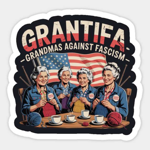 Grantifa — Grandmas Against Fascism Magnet by Charles's Store 8