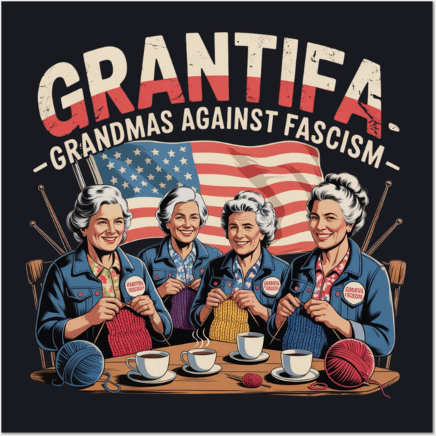Grantifa — Grandmas Against Fascism Wall Art by Charles's Store 8