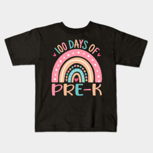 Happy 100 Days of Pre-K Teacher Kids 100th Day of School Kids T-Shirt
