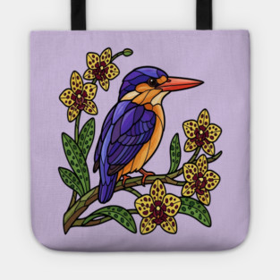 Vibrant African Pygmy Kingfisher Design Tote
