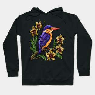 Vibrant African Pygmy Kingfisher Design Hoodie