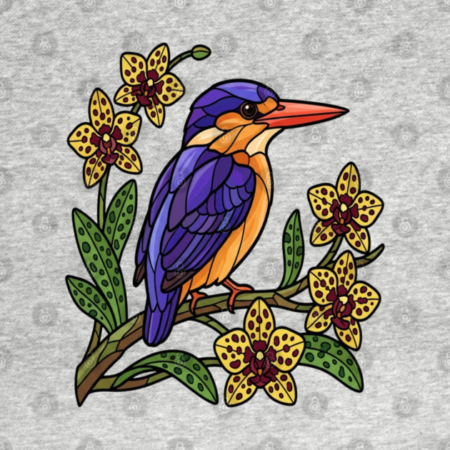 Vibrant African Pygmy Kingfisher Design by BirdsnStuff