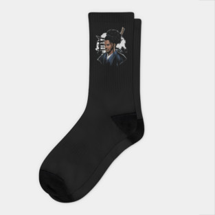 Anime Japan Afro Manga Samurai Vintage Socks