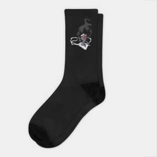 Vintage Anime Manga Afro Japan Samurai Socks