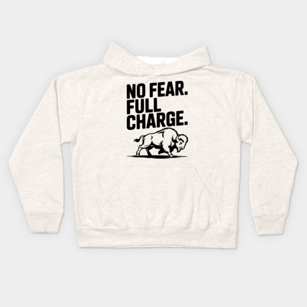 No Fear. Full Charge. Kids Hoodie by Frank Ring