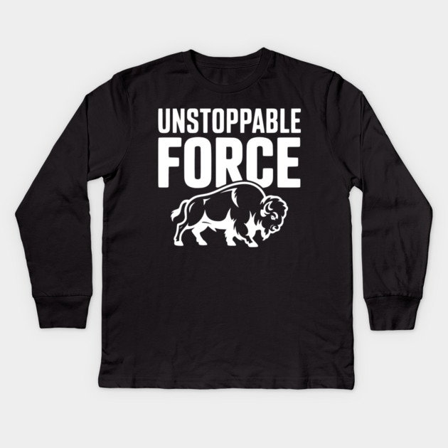 Unstoppable Force Kids Long Sleeve T-Shirt by Frank Ring