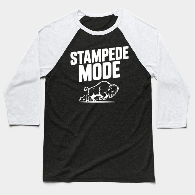 Stampede Mode Baseball T-Shirt by Frank Ring