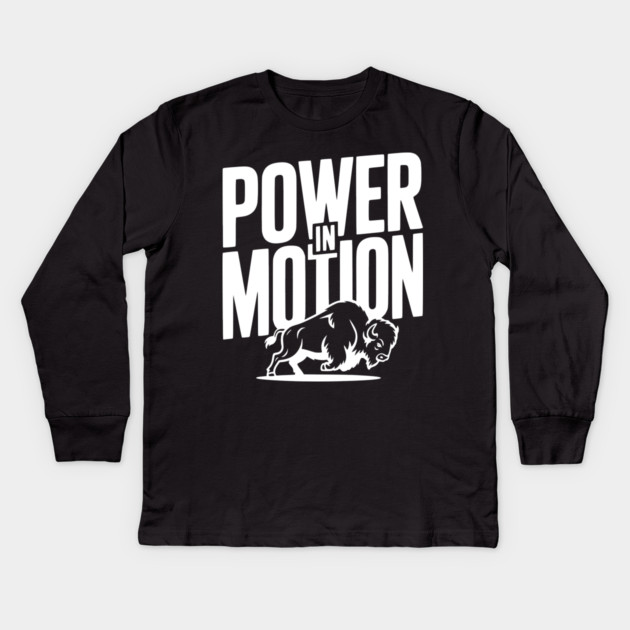 Power in Motion Kids Long Sleeve T-Shirt by Frank Ring
