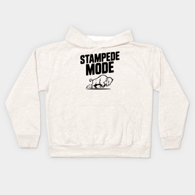 Stampede Mode Kids Hoodie by Frank Ring