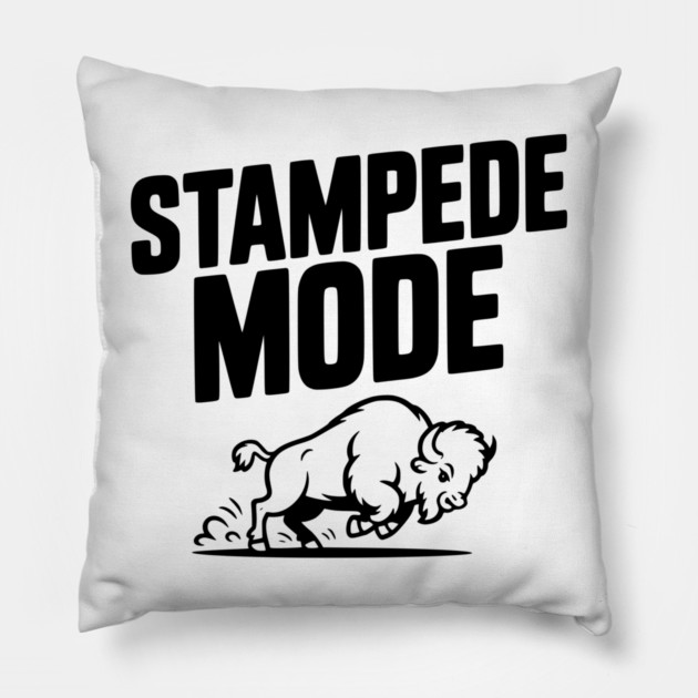Stampede Mode Pillow by Frank Ring