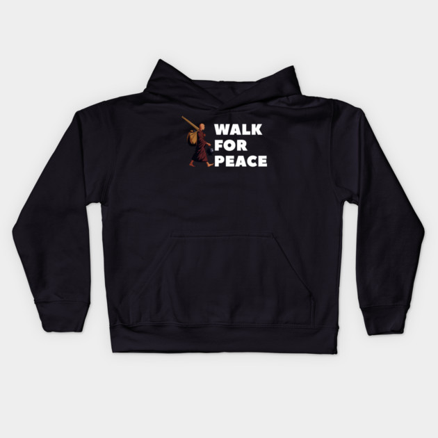 Walk for Peace - Spiritual Journey and Peaceful Path Kids Hoodie by Creatifly Graphic Tees