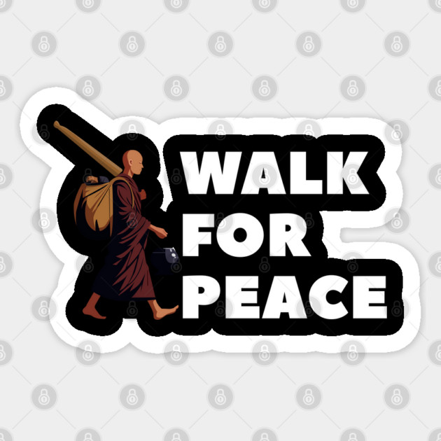 Walk for Peace - Spiritual Journey and Peaceful Path Sticker by Creatifly Graphic Tees