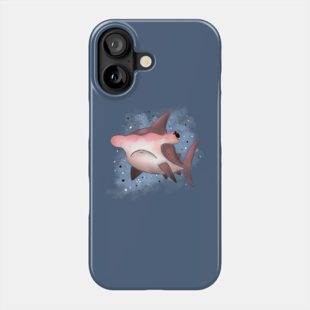 Grumpy Hammerhead Shark Phone Case by H. R. Sinclair
