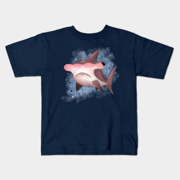 Grumpy Hammerhead Shark Kids T-Shirt by H. R. Sinclair